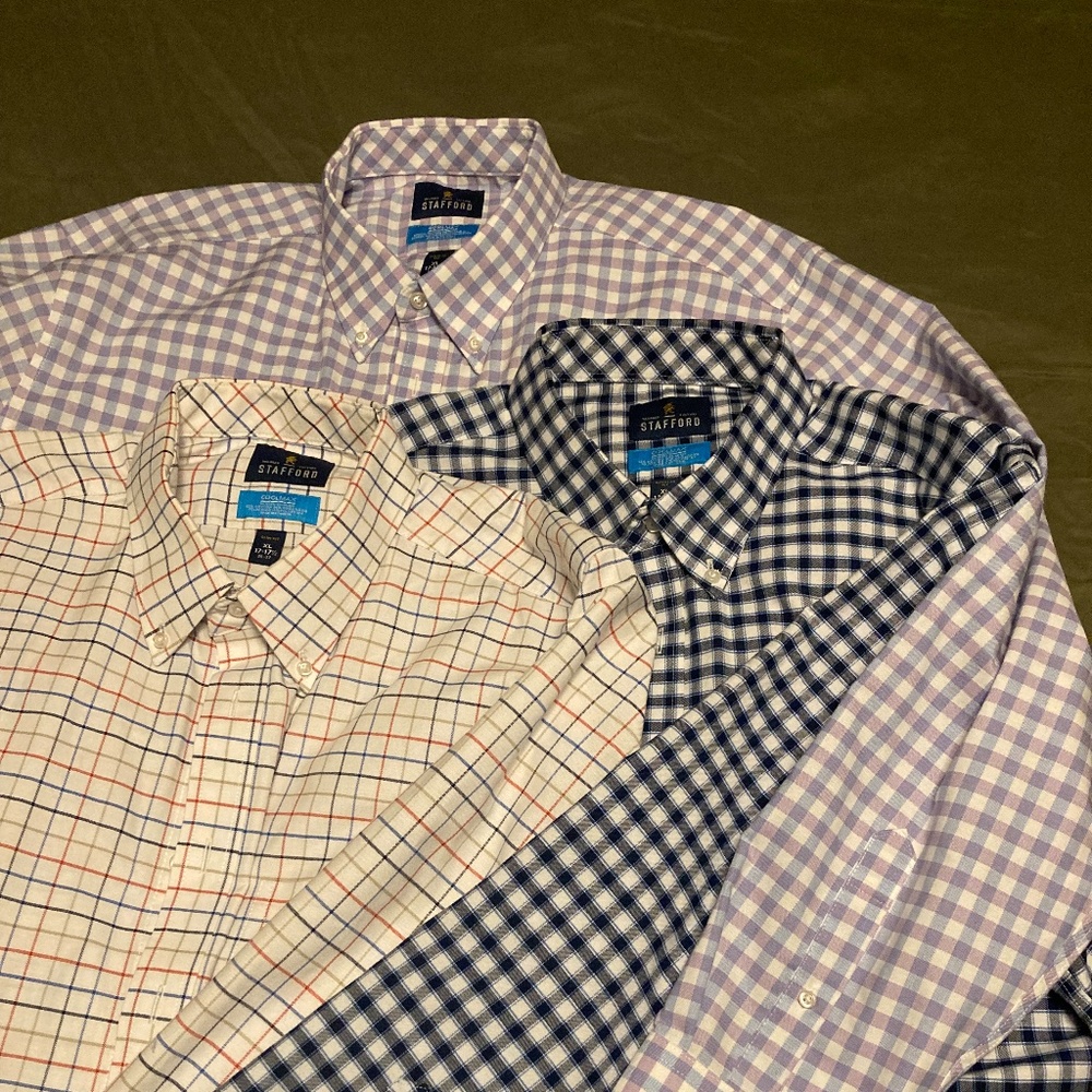 (lot of 3) Stafford Coolmax, 17-17.5/ 36-37